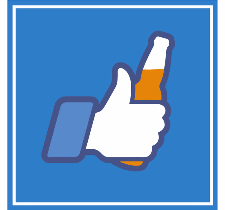 Øl coaster thumbs up drikke - TenStickers