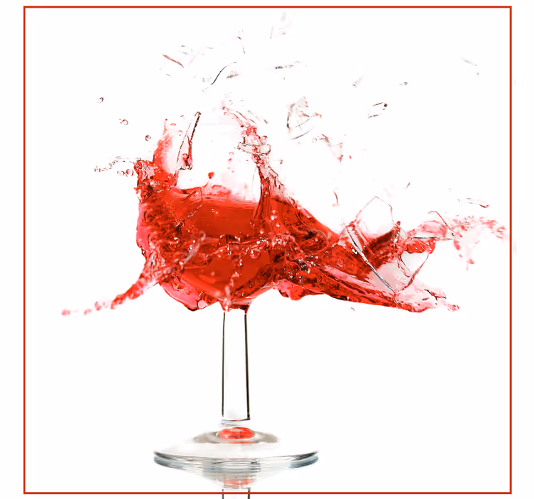 Knust glas vin flere coastere - TenStickers