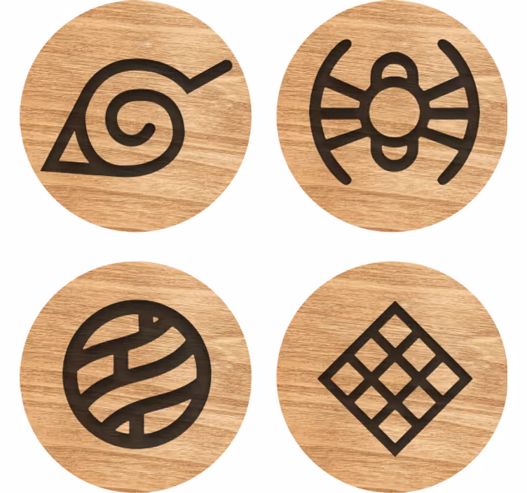 Naruto træmønster nørdekunder - TenStickers