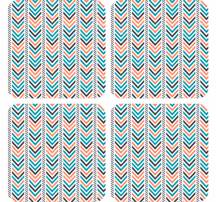 Coaster chevron mønster essentials - TenStickers