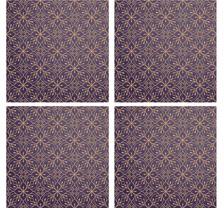 Coaster med blomsterprint stil - TenStickers