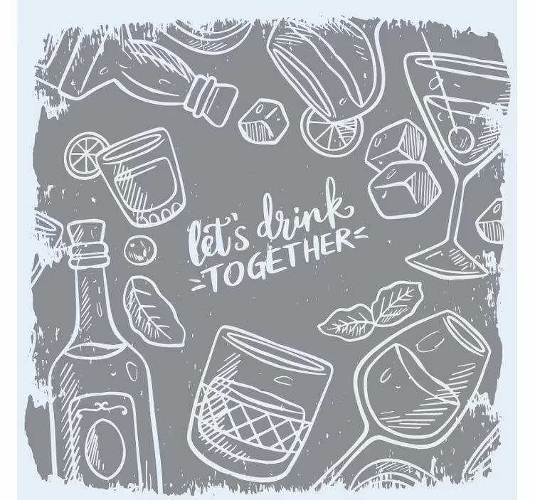 Øl coaster til cocktails og glasvarer - TenStickers