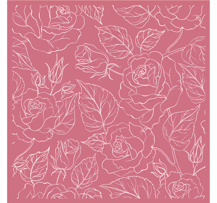 Coaster med stiliserede blomster mønstre - TenStickers