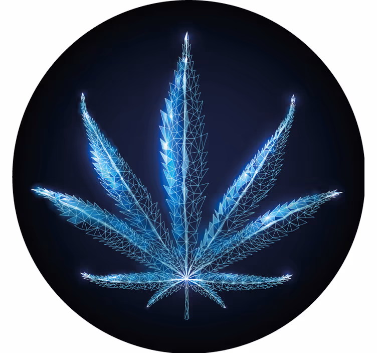 Vintage coaster med geometrisk bladdesign - TenStickers