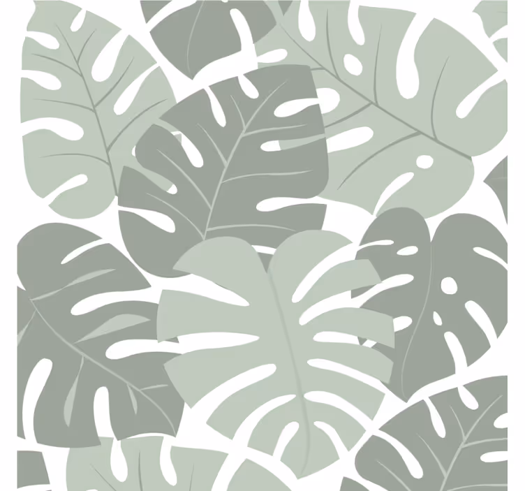 Coaster med bladede monstera mønstre - TenStickers