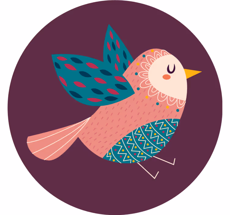 Skør coaster med skør fuglekarakter - TenStickers