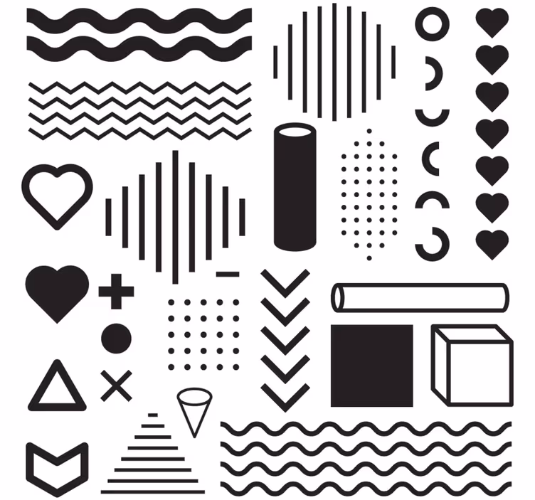 Coaster geometrisk form udforskning - TenStickers