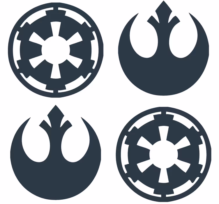 Moderne coaster fra symbolske emblemer kollektion - TenStickers