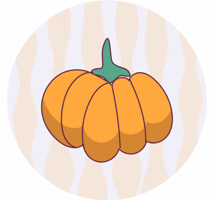 Halloween coaster i stiliseret græskarform - TenStickers