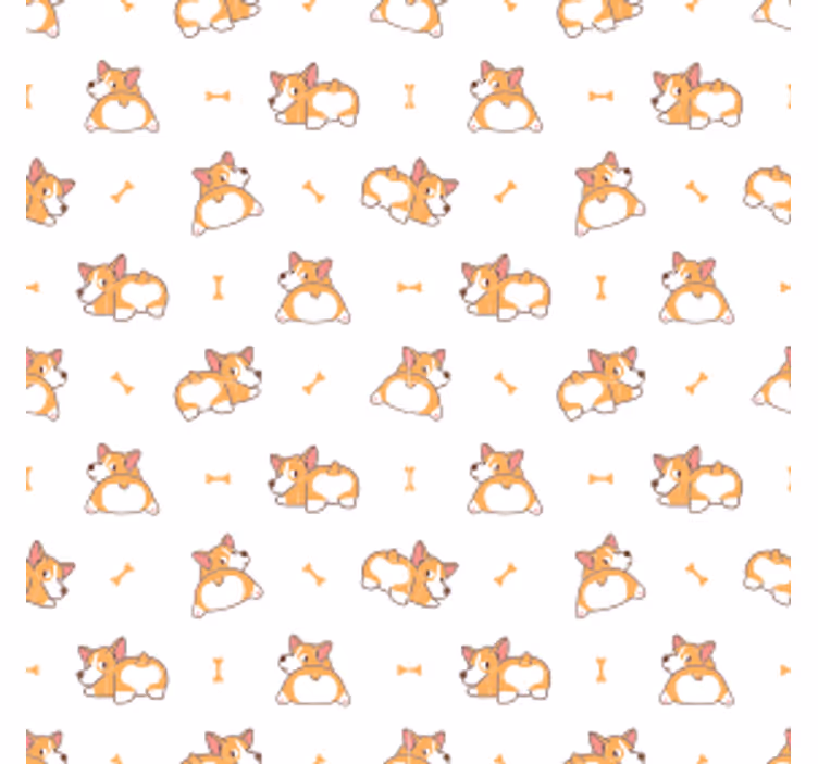 Skør coaster med legende corgi mønster - TenStickers