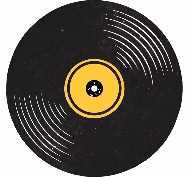 Vinylplader vintage coaster - TenStickers