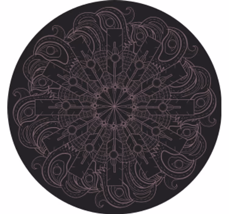 Coaster med detaljeret mandala mønster - TenStickers