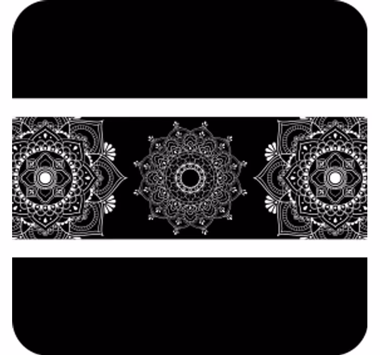 Coaster med komplekst mandala motiv - TenStickers