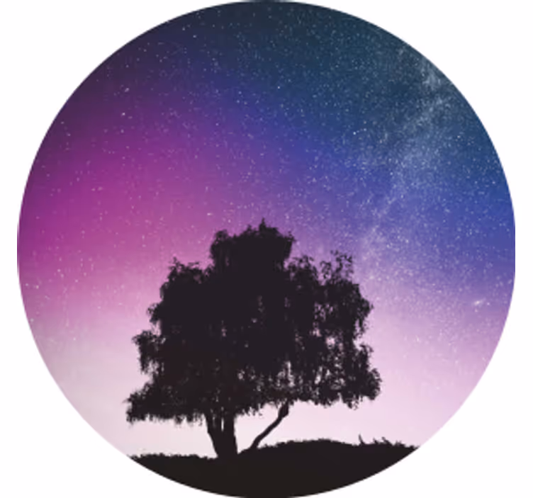 Moderne coaster starry night tree - TenStickers
