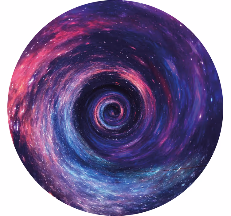 Vintage coaster farverig kosmisk virvel - TenStickers