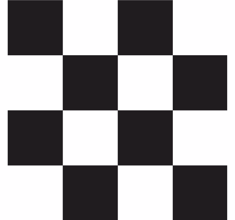 Sort og hvid ternet tekstur coaster - TenStickers
