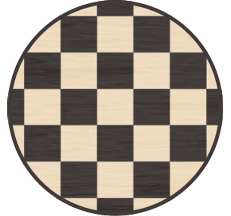 Øl coaster cirkulært ternet mønster - TenStickers