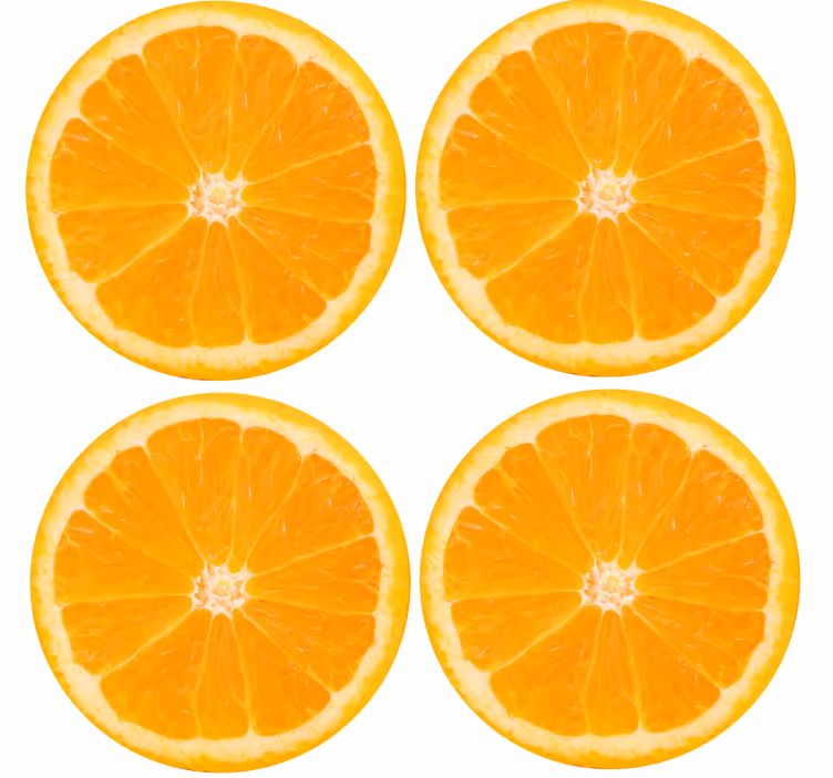 Moderne coaster med citrusfrugtskiver arrangement - TenStickers