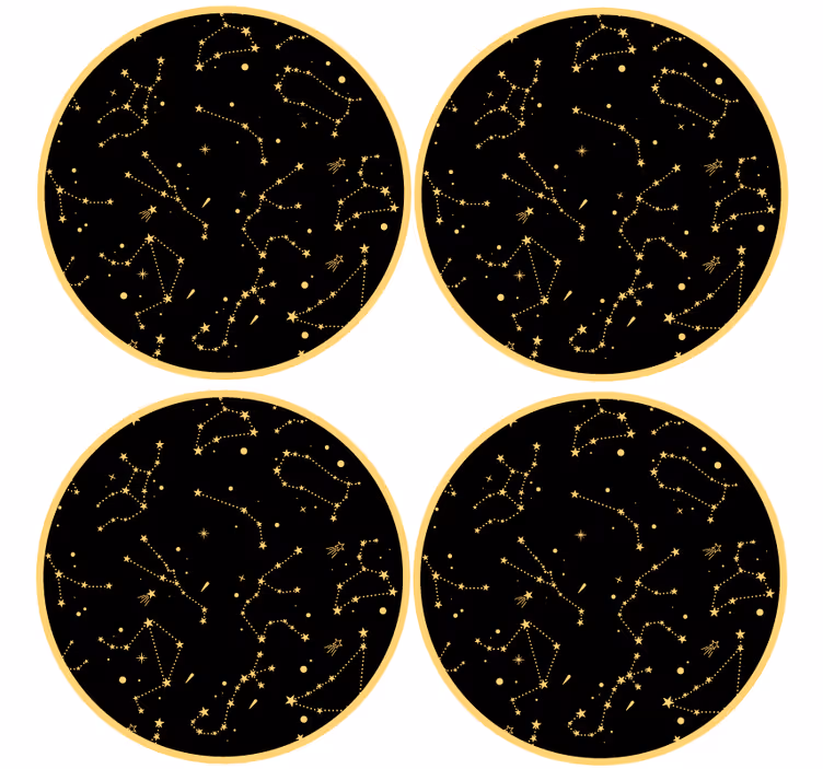 Skør coaster med himmelske mønster elementer - TenStickers