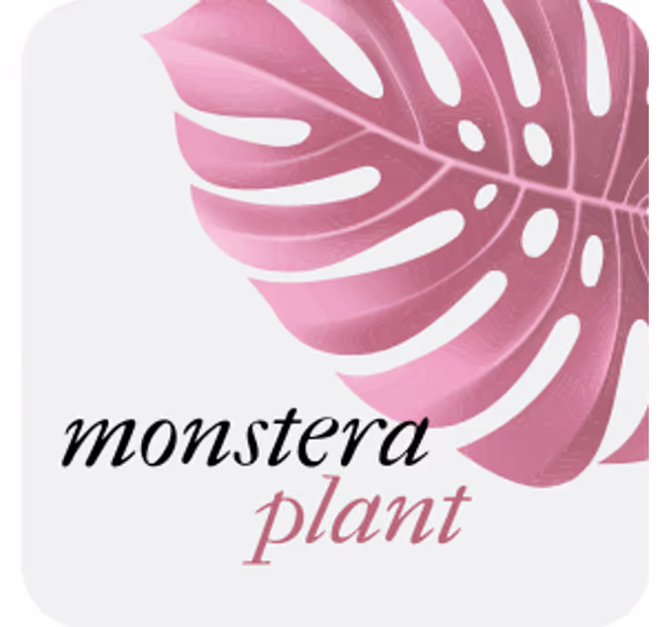 Personlig coaster monstera blad accent - TenStickers