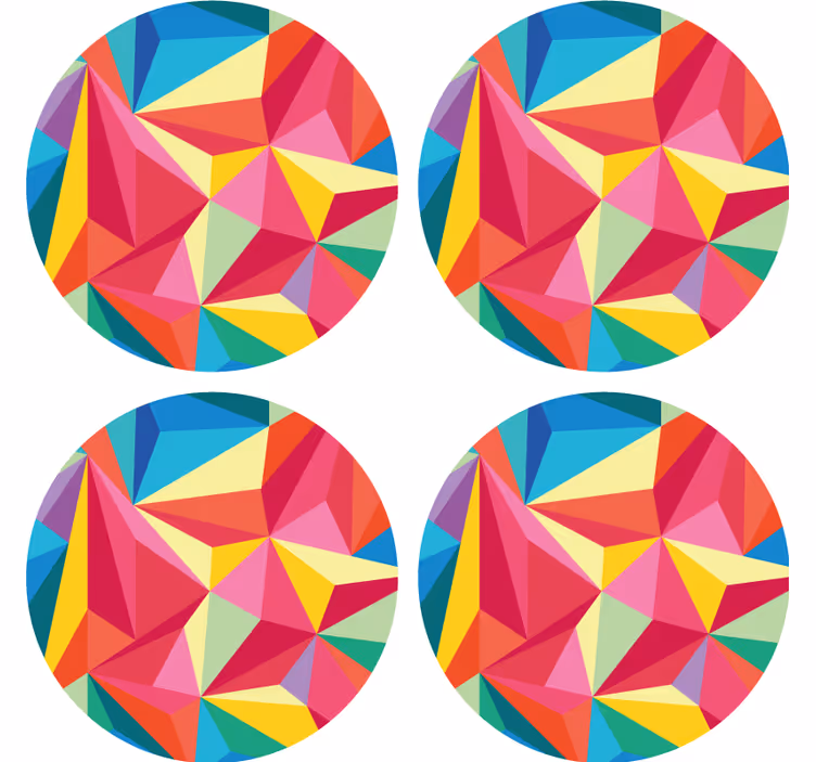 Coaster med livlige geometriske mønstre - TenStickers