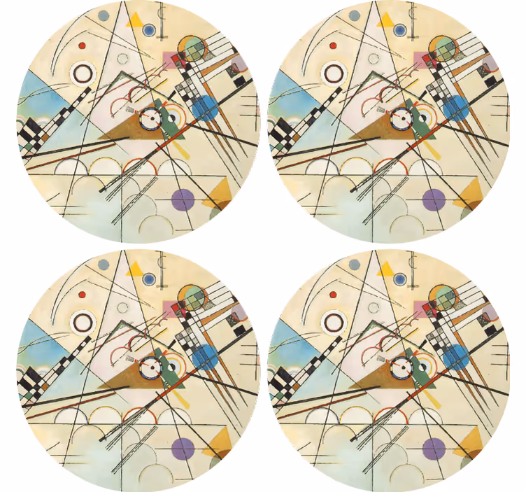 Coaster med geometrisk cirkelmønster - TenStickers