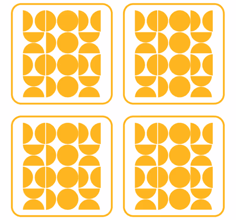 Coaster med geometriske formmotiver - TenStickers