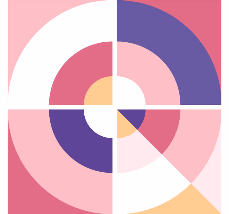 Moderne coaster med geometriske farverige former - TenStickers