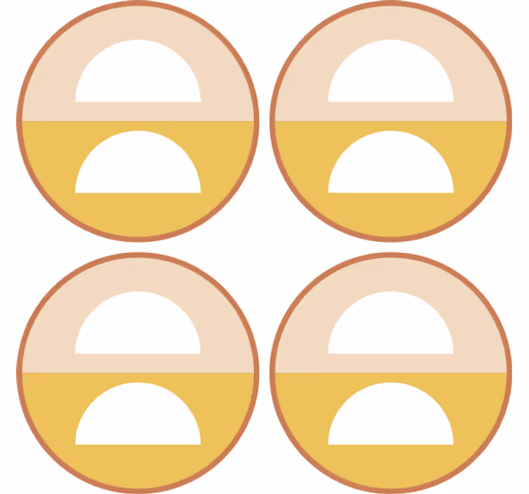 Skør coaster geometriske halvcirkler - TenStickers