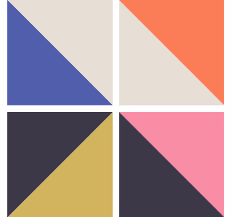 Geometriske flerfarvede vinkler coaster - TenStickers