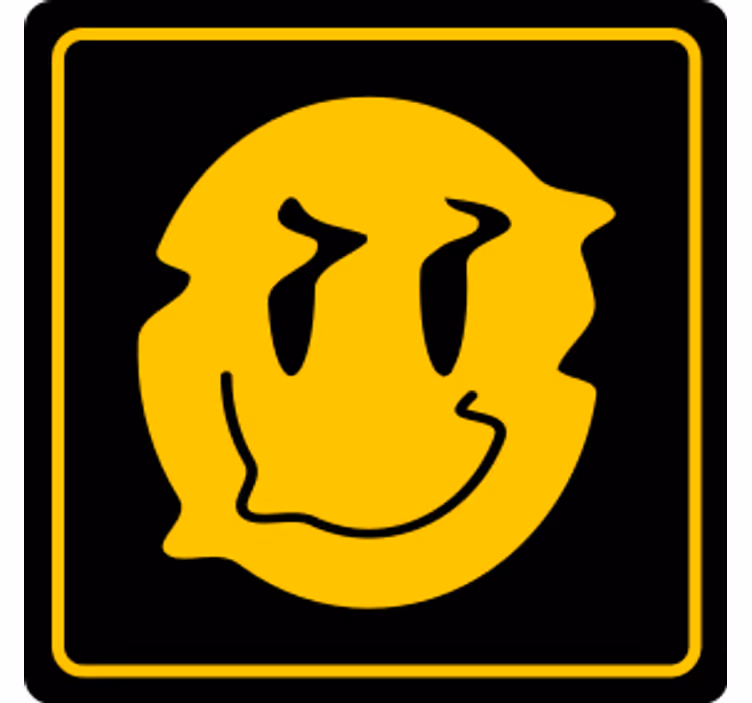 Skør coaster med smiley ansigt ikon - TenStickers