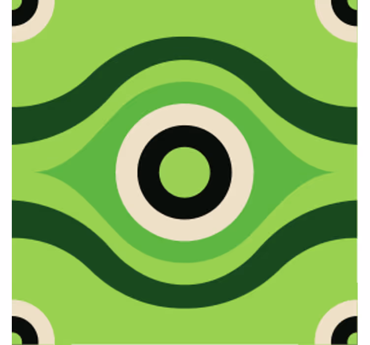 Coaster bølgegrøn mønster - TenStickers
