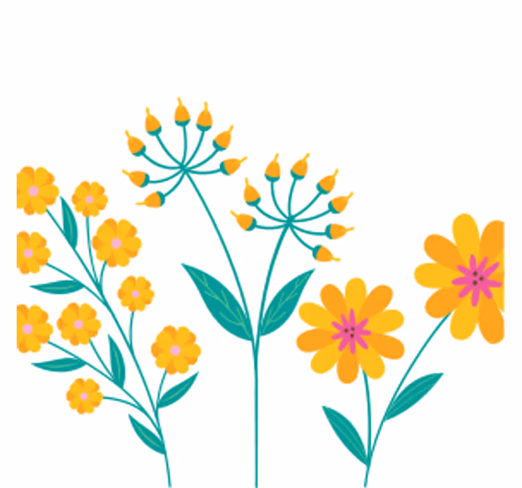 Øl coaster med livlig blomsterkomposition - TenStickers