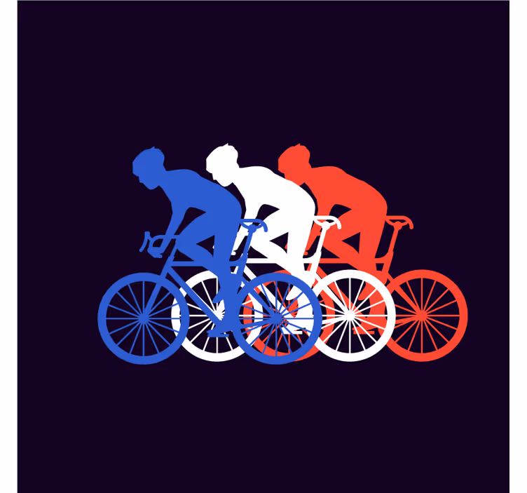 Moderne coaster cyklister i bevægelse - TenStickers