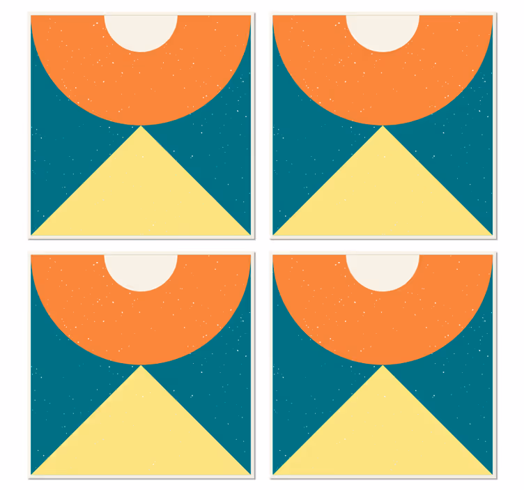 Farvet vintage stil vintage coaster - TenStickers