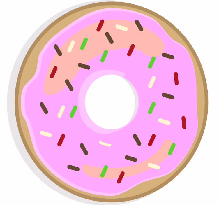 Skør coaster med lyserød frostet dessert - TenStickers