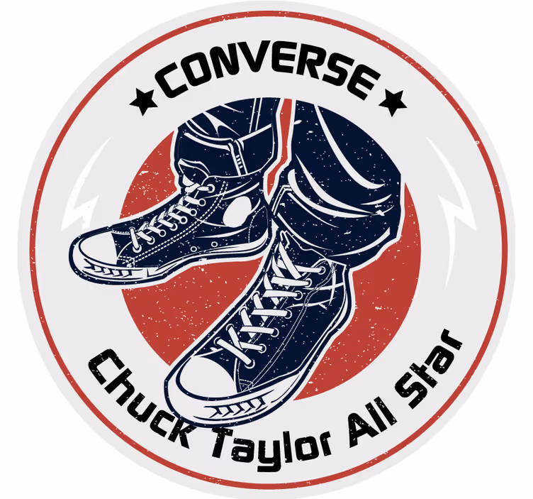 Vintage coaster med sneaker grafikdesign - TenStickers