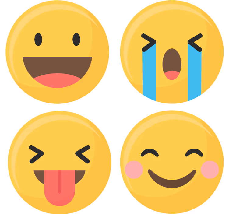 Sociale medier emojis geek coasters - TenStickers