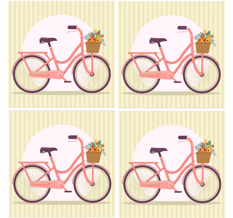 Sol og cykel moderne coaster - TenStickers