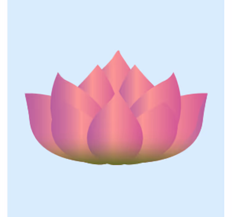Skør coaster med blomstrende lotusblomst - TenStickers