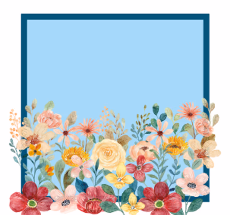 Forår blomster vinyl coaster - TenStickers