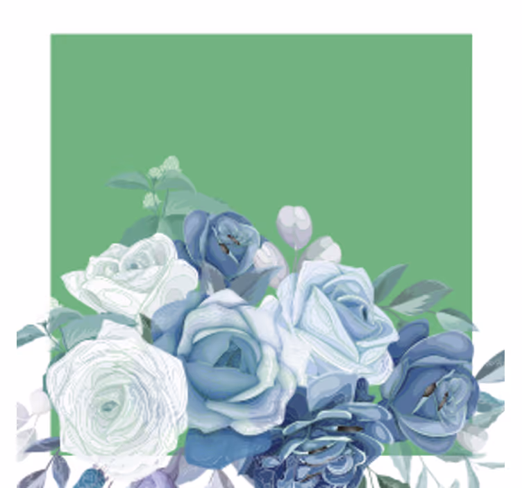 Elegant blomsterarrangement bryllup coaster - TenStickers