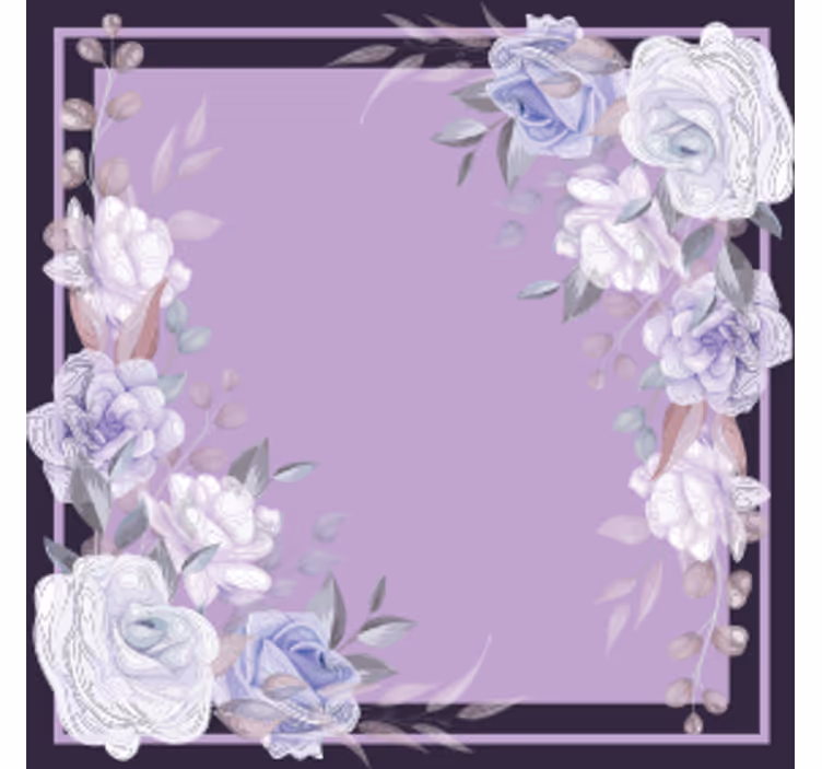 Lavendel blomsterarrangement bryllup coaster - TenStickers