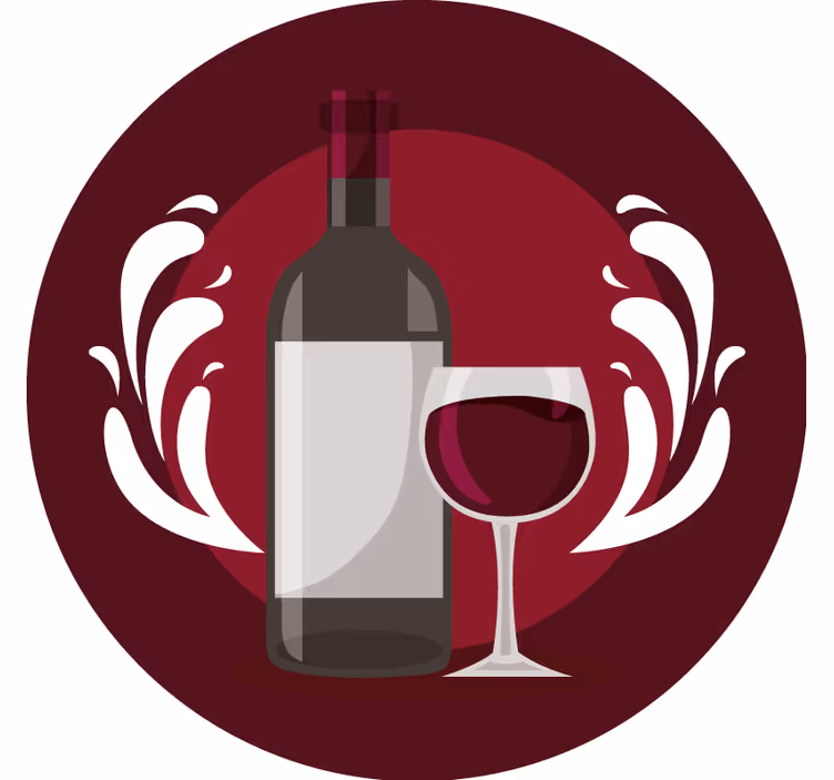 Øl coaster til vinflaske og glas - TenStickers