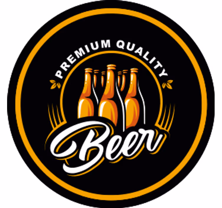 Øl coaster i premium kvalitet drikke emblem - TenStickers
