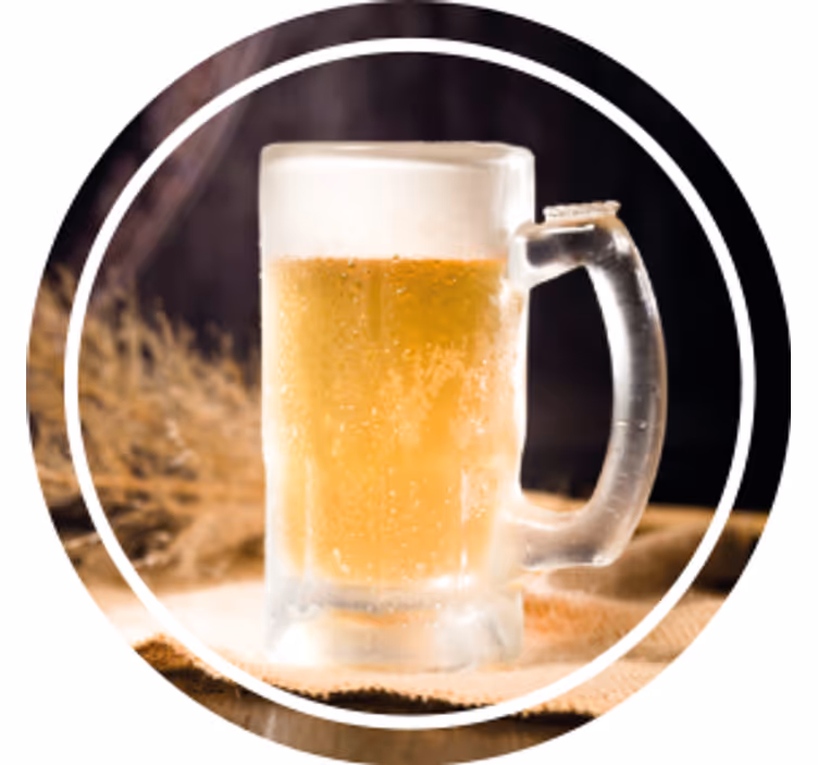 Øl coaster med kølig krus og skum - TenStickers