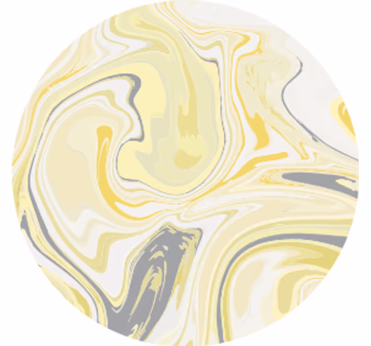 Coaster med marmoriseret gul swirl mønster - TenStickers
