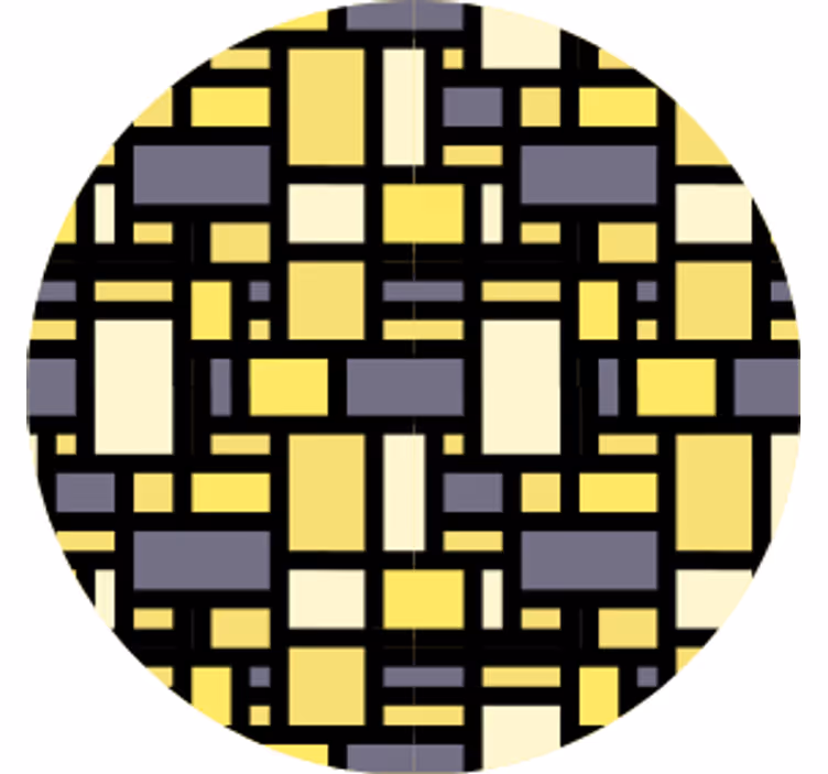 Coaster geometrisk gul og grå mønster - TenStickers