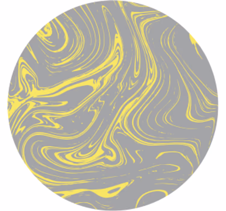 Coaster med svirrende gule mønstre - TenStickers