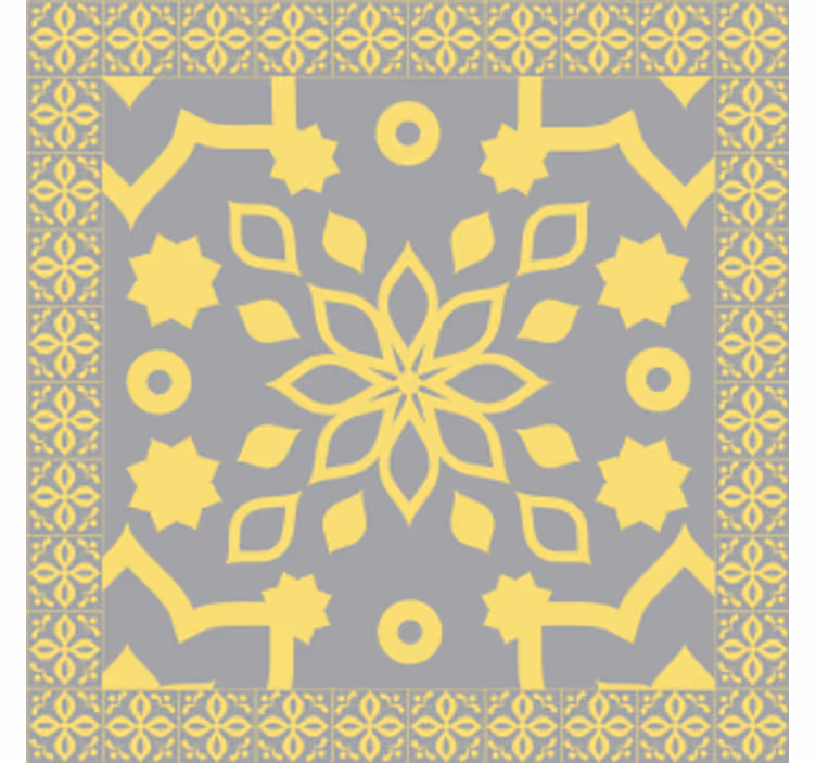 Botanisk coaster med intrikate motiver - TenStickers